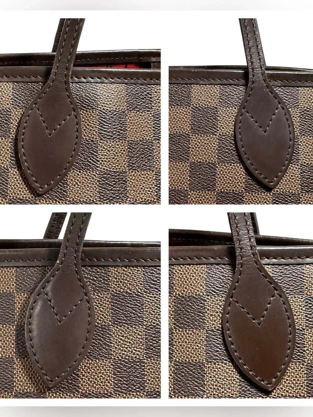 Louis Vuitton Damier Ebene Neverfull MM Tote Bag